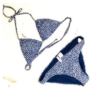 Gap Love Navy with White Stars triangle bikini